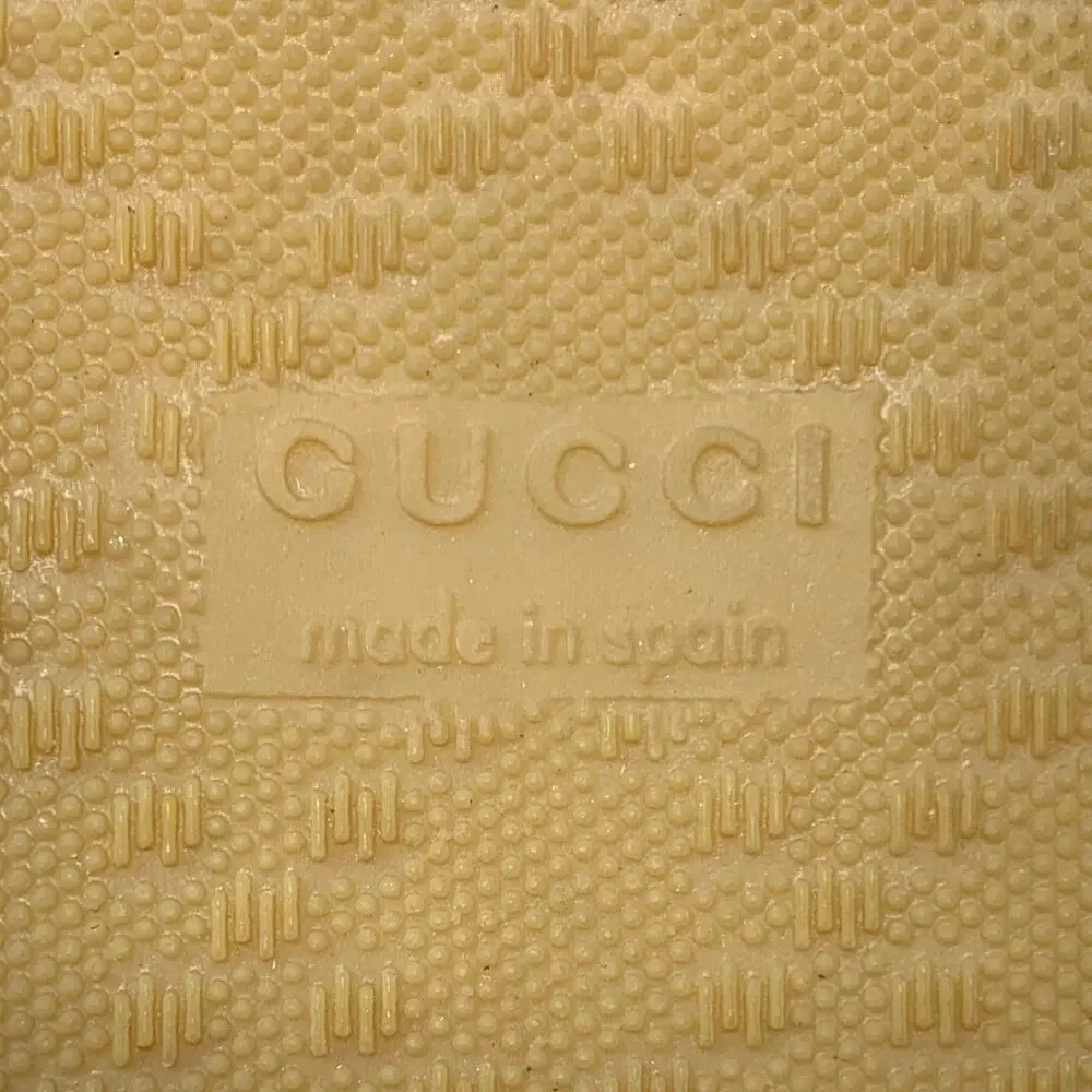 Gucci GG Supreme Monogram Canvas Espadrille Flats Cream Beige EU 37.5